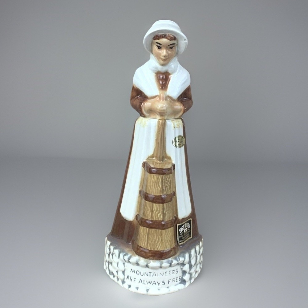 Mountaineers Are Always Free 1972 Whiskey Decanter Ezra Brooks Heritage China